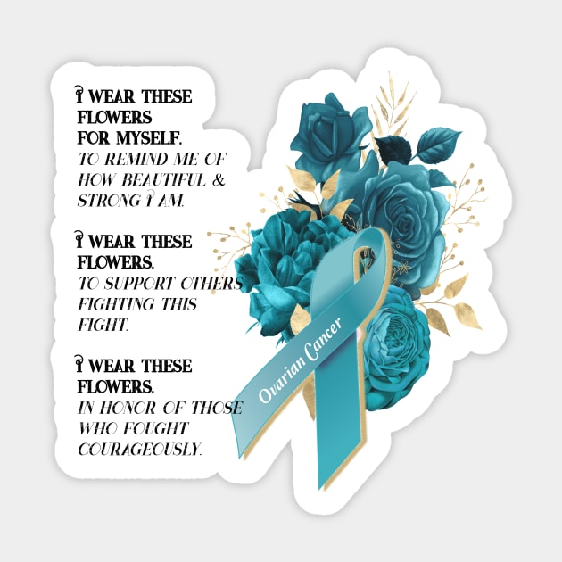 Ovarian Cancer Survivor Fighter Support Sticker by allthumbs